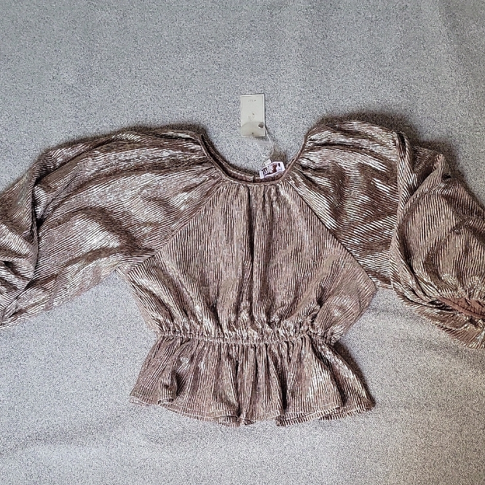 Mille Resort & Travel ,Karis Top Lux  Metallic Gold  Women's Top Size XXS-M - Picture 9 of 15